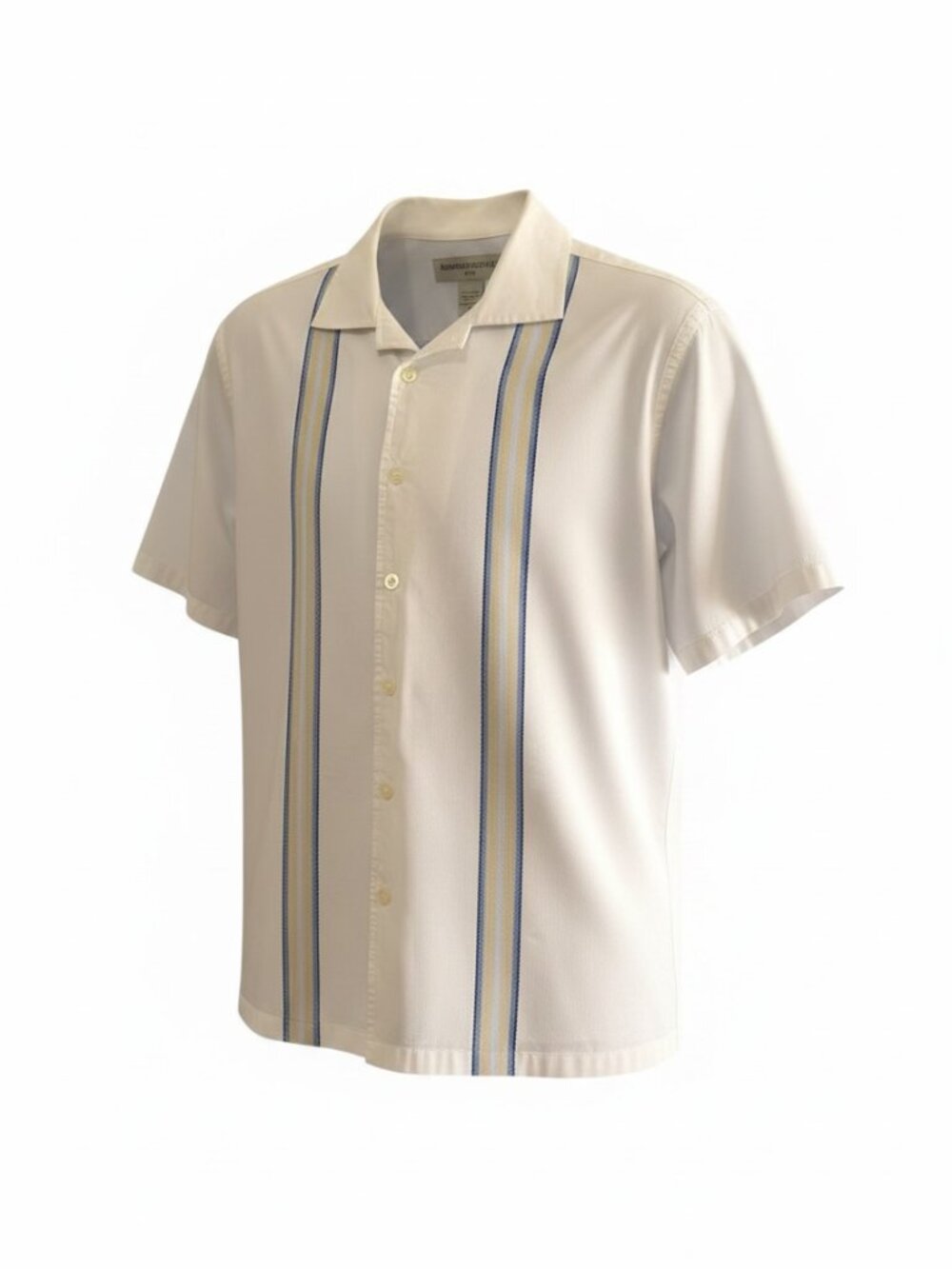 Banana Republic Men's White Short Sleeve Button Down Shirt